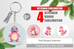 Keychain Pink Platypus Valentine Product Image 1