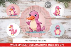 Wind Spinner Pink Platypus Valentine Product Image 1