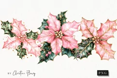 Pink Christmas Poinsettia | Christmas PNG Product Image 1