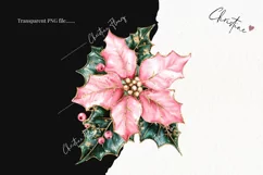Pink Christmas Poinsettia | Christmas PNG Product Image 2