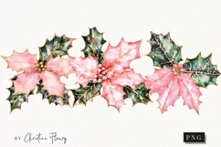 Pink Christmas Poinsettia | Christmas PNG Product Image 1