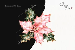 Pink Christmas Poinsettia | Christmas PNG Product Image 2