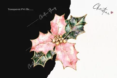 Pink Christmas Poinsettia | Christmas PNG Product Image 2