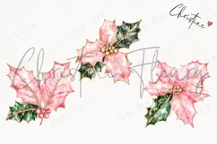 Pink Christmas Poinsettia | Christmas PNG Product Image 3