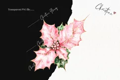 Pink Christmas Poinsettia | Christmas PNG Product Image 2
