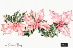 Pink Christmas Poinsettia | Christmas PNG Product Image 1