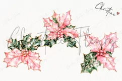 Pink Christmas Poinsettia | Christmas PNG Product Image 3
