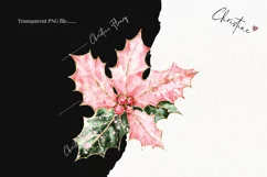 Pink Christmas Poinsettia | Christmas PNG Product Image 2