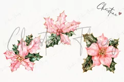 Pink Christmas Poinsettia | Christmas PNG Product Image 3