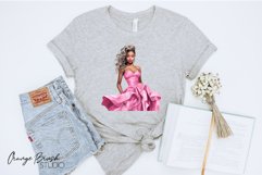 Pink Princess Doll Clipart Bundle Watercolor Blonde Girl