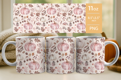 Pink mug wrap, Pink tumbler wrap, thanksgiving sublimation Product Image 3