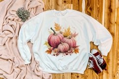 Fall Pink Pumpkins, Sublimation Design Product Image 2