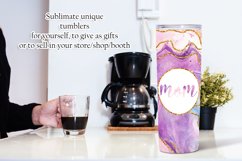Pink Purple Blue Marble Gold Glitter Lines 20oz Mom Tumbler Product Image 2