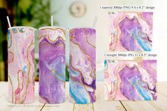 Pink Purple Blue Marble Gold Glitter Lines 20oz Tumbler Product Image 3