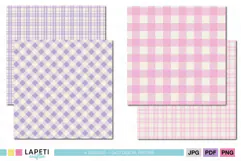 Lavender and cream argyle digital paper with fine striped diamond details