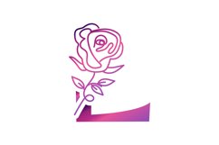 L letter mark logos with gradient Product Image 1