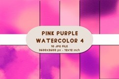 Pink Purple Watercolor 4 Digital Papers Product Image 1