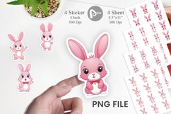 Pink Rabbit Valentine Sticker Product Image 1