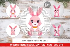 Wind Spinner Pink Rabbit Valentine Product Image 1