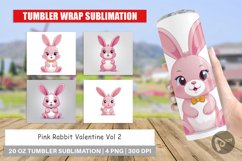 Tumbler Pink Rabbit Valentine Product Image 1