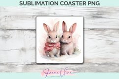 Rabbits Sublimation Square Coaster Product Image 1