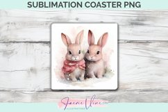 Rabbits Sublimation Square Coaster Product Image 1