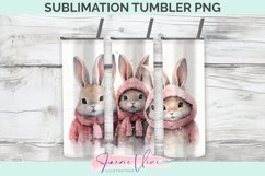 Rabbits Sublimation Tumbler PNG Product Image 1