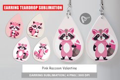 Earring Pink Raccoon Valentine Product Image 1