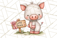 Breast Cancer Awareness Animal Clipart PNG Product Image 4
