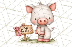 Breast Cancer Awareness Animal Clipart PNG Product Image 4