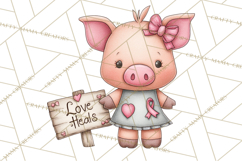 Breast Cancer Awareness Animal Clipart PNG Product Image 5
