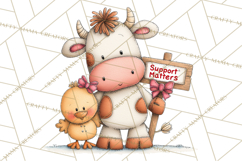 Breast Cancer Awareness Animal Clipart PNG Product Image 4