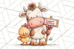 Breast Cancer Awareness Animal Clipart PNG Product Image 4