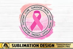 Breast Cancer Sublimation PNG In October We Wear Pink Ribbon Product Image 5