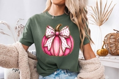 Pink Ribbon Pumpkin Breast Cancer Clipart Product Image 3