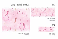 pink ribbon sublimation design for tumbler and mug and pen
