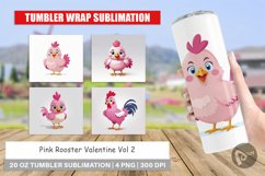 Tumbler Pink Rooster Valentine Product Image 1