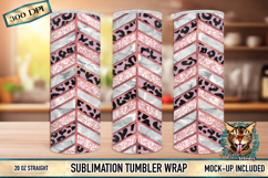 pink rose gold foil tangram tumbler wrap PNG 20oz skinny straight sublimation digital download