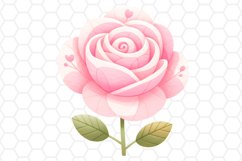 Pink Rose Watercolor Clipart Flower PNG Clipart
