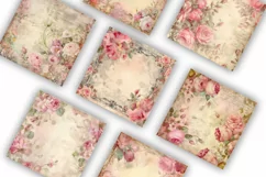 Pink Roses Watercolour | Digital Paper JPG 12"x12" Product Image 3