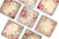 Pink Roses Watercolour | Digital Paper JPG 12"x12" Product Image 4