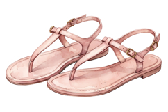 Pink Sandles Png| Pink Summer Png Product Image 1
