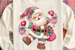 Pink Santa Claus , Whimsical Christmas Sublimation Product Image 1