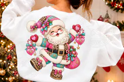 Pink Santa Claus , Whimsical Christmas Sublimation Product Image 2