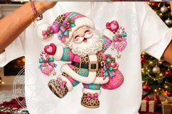 Pink Santa Claus , Whimsical Christmas Sublimation Product Image 3