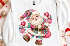 Pink Santa Claus , Whimsical Christmas Sublimation Product Image 4
