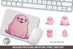 Mouse Pad Pink Seal Valentine Product Image 1