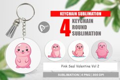 Keychain Pink Seal Valentine Product Image 1