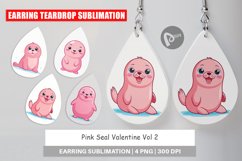 Earring Pink Seal Valentine Product Image 1
