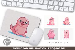 Mouse Pad Pink Seal Valentine Product Image 1
